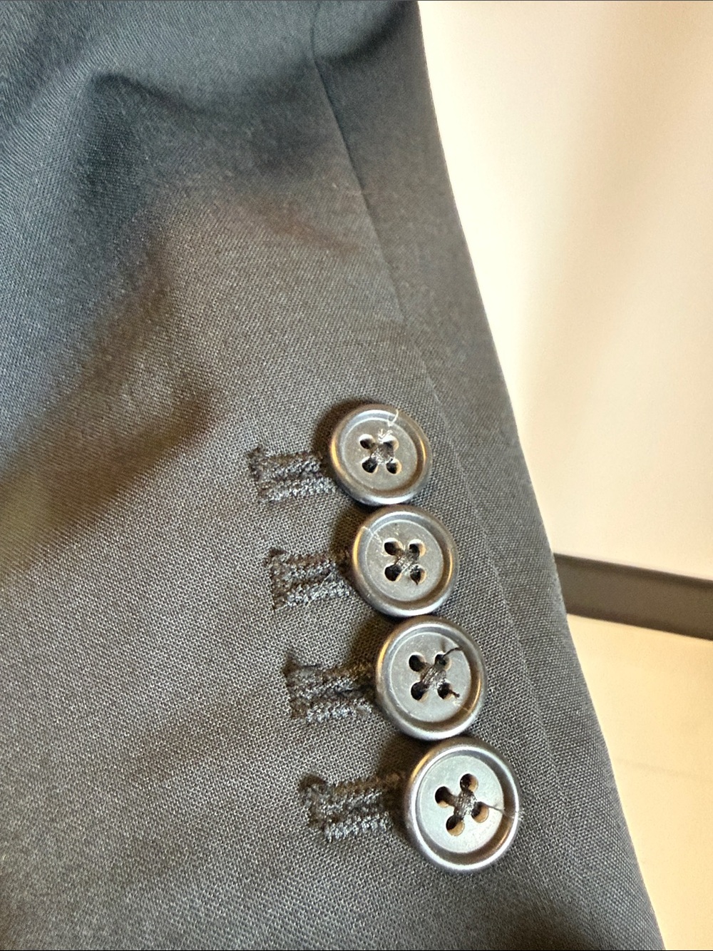 J.Crew Black 1035 One-Button Bi-Stretch Wool Blazer Suit Jacket | Size 2 - Picture 6 of 11